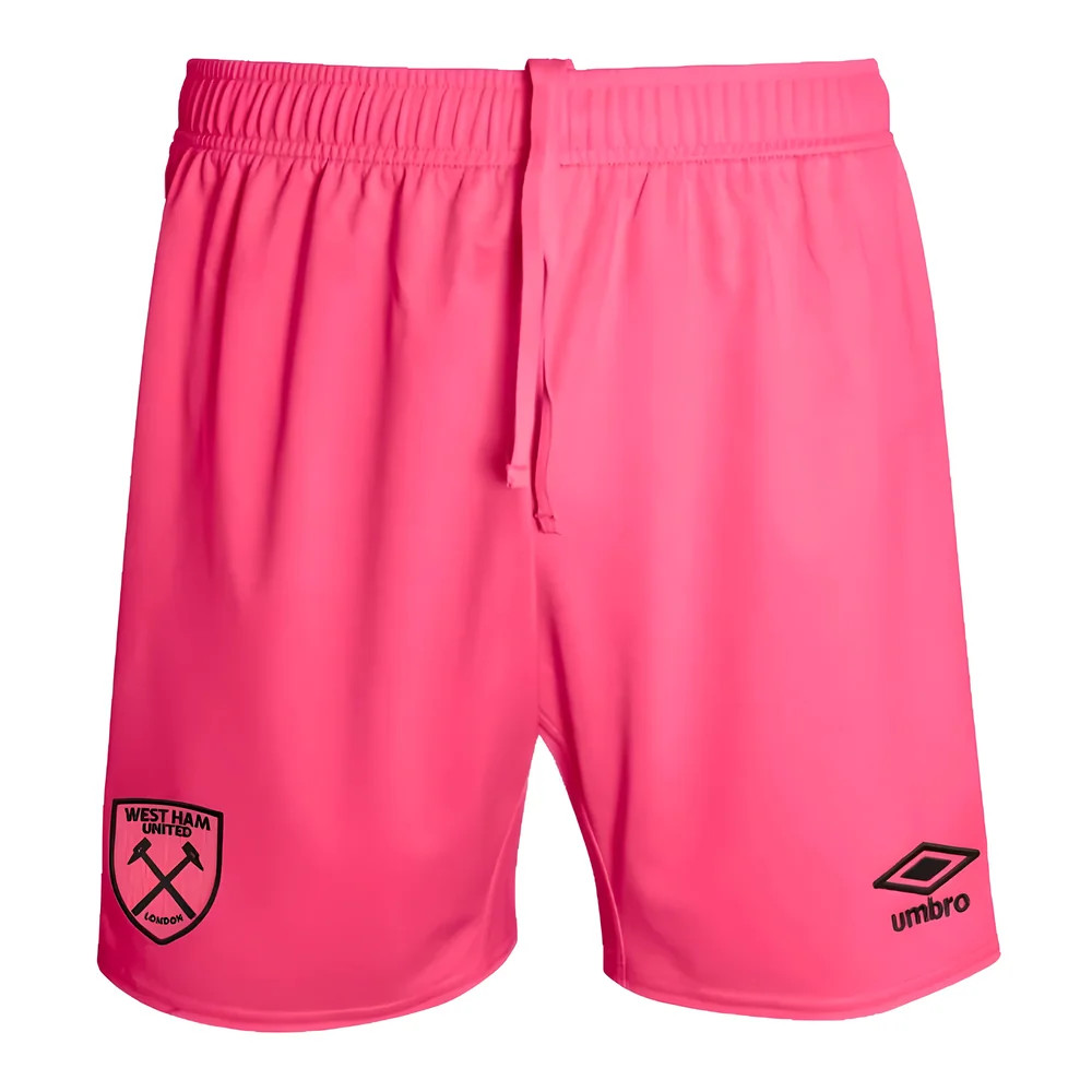 '24-'25 West Ham Goalkeeper Shorts (Pink) - Kids Polyester Made By: Umbro Unisex Kids Pink Large