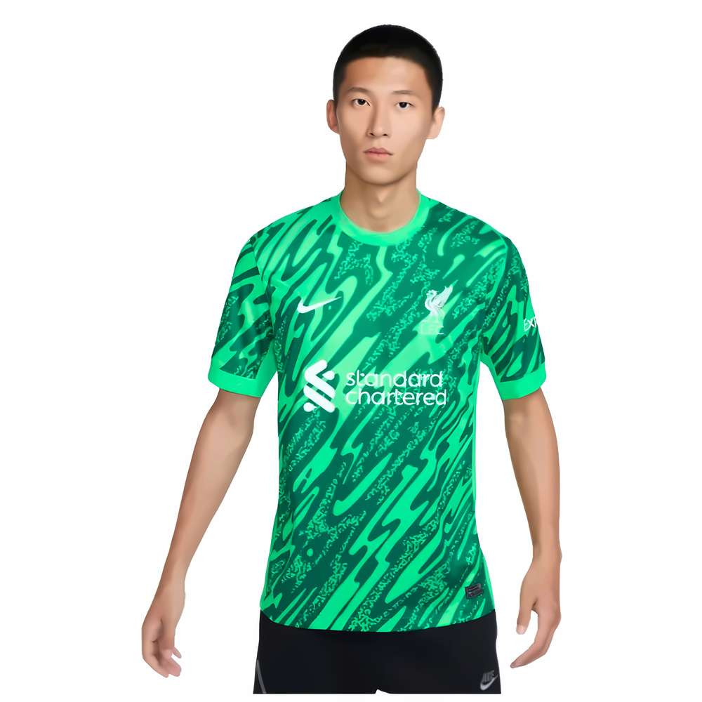 '24-'25 Liverpool Goalkeeper Shirt (Green) Polyester Made By: Nike Men's Green Large