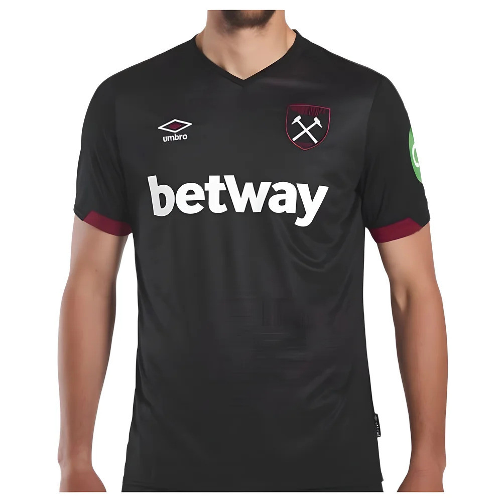 '24-'25 West Ham Away Shirt Polyester Made By: Umbro Men's Black Large