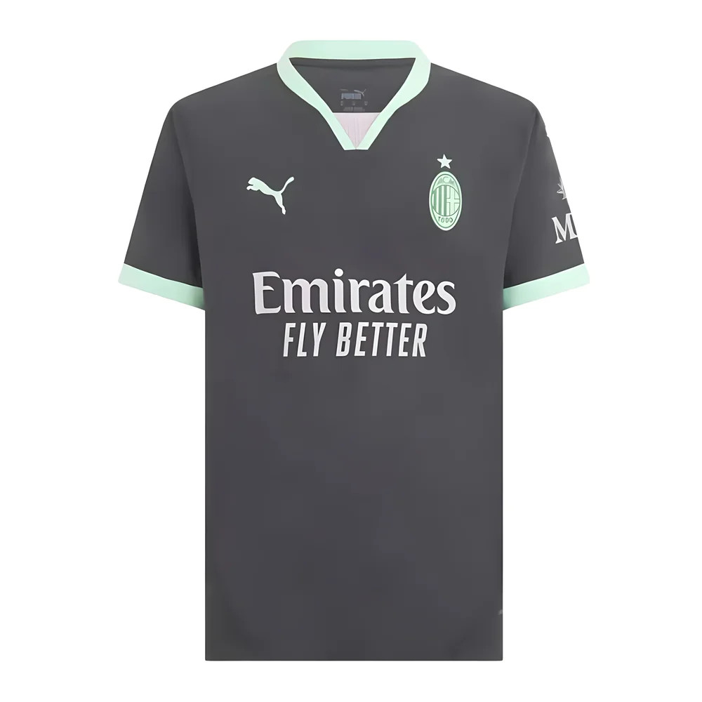 '24-'25 Ac Milan Third Authentic Shirt Polyester Made By: Puma Men's Green Xxl