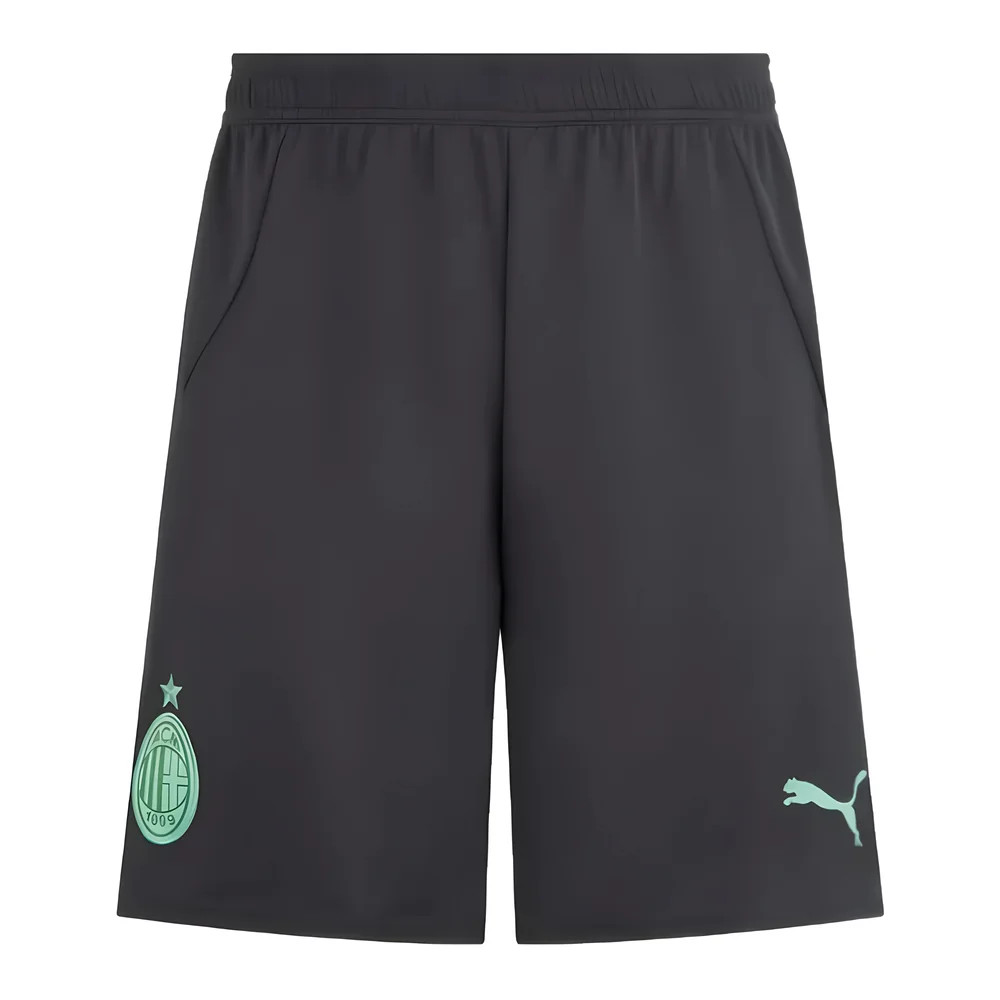 '24-'25 Ac Milan Third Shorts (Grey) Polyester Made By: Puma Men's Grey Medium