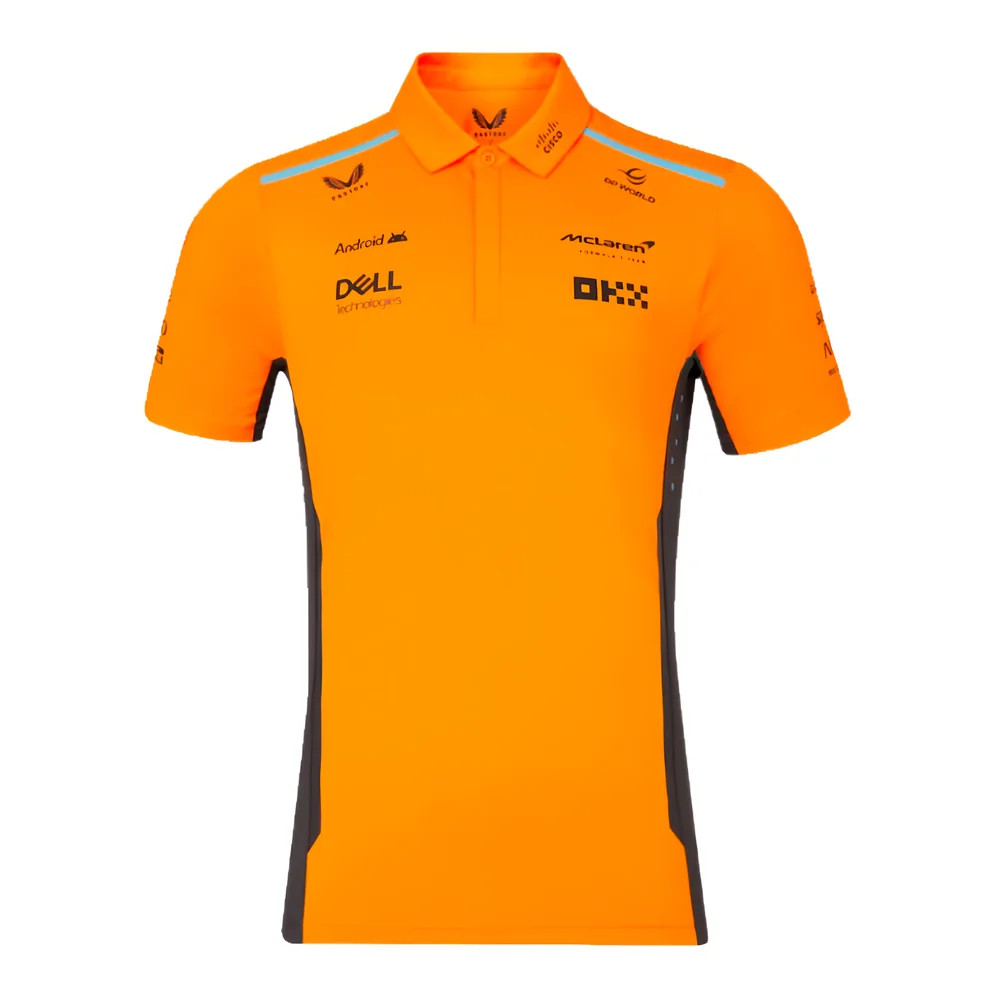 2024 Mclaren F1 Polo Shirt (Autumn Glory) Polyester Made By: Castore Men's Orange Large