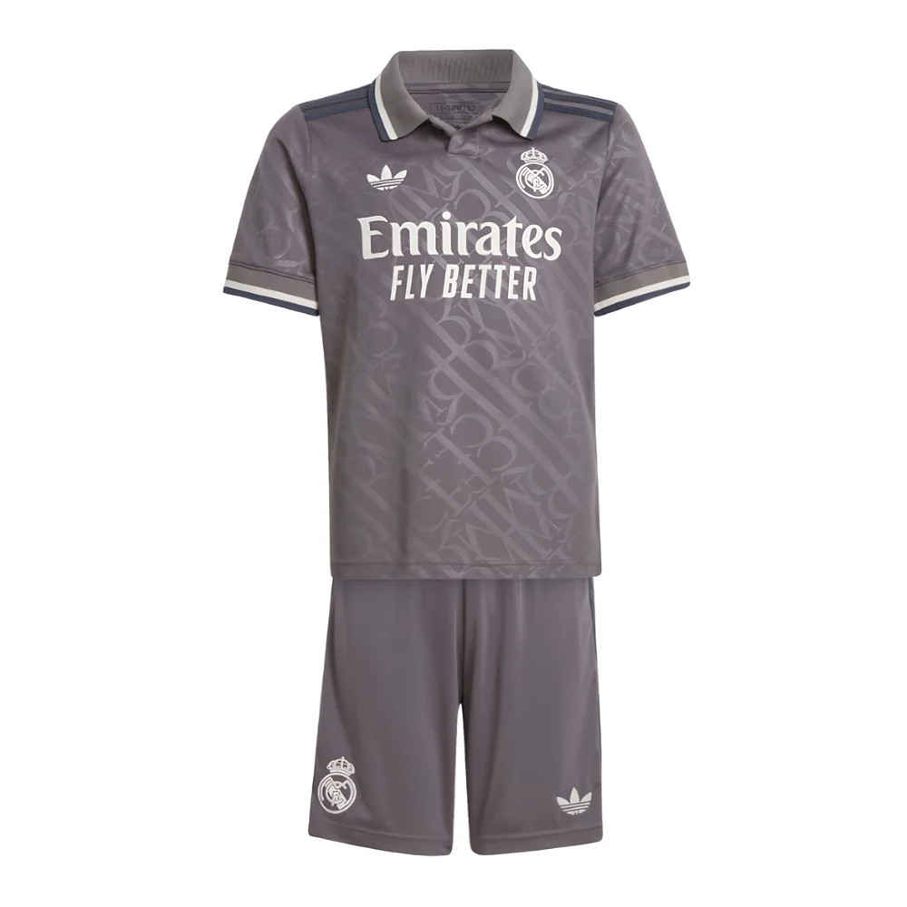 '24-'25 Real Madrid Third Youth Kit Kids Polyester Made By: Adidas Unisex Kids Black Size 13-14