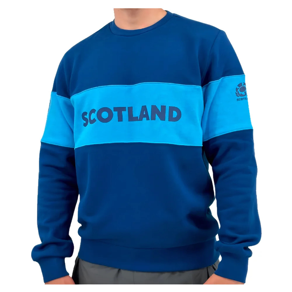 '24-'25 Scotland Rugby Leisure Sweatshirt (Navy) Polyester Made By: Macron Men's Navy Xxl