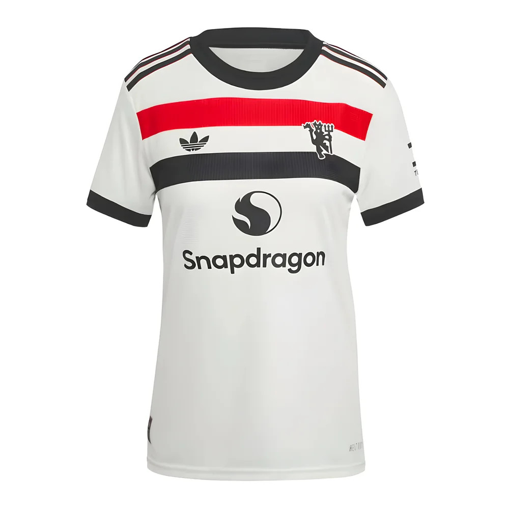 '24-'25 Man Utd Authentic Third Shirt () Polyester Manchester United Made By: Adidas Women's White Small