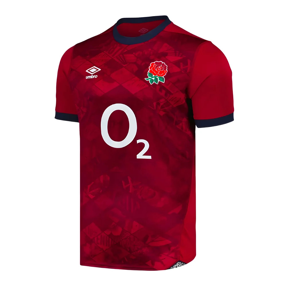 '24-'25 England Rugby Alternate Replica Jersey Polyester Azerbaijan Made By: Umbro Men's Red Xxl