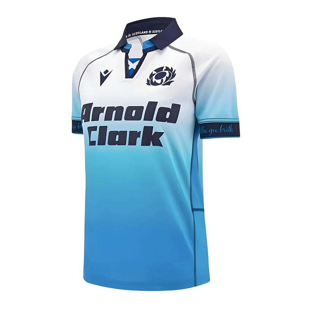 '24-'25 Scotland Rugby Away Replica Shirt () Polyester Made By: Macron Women's White Small