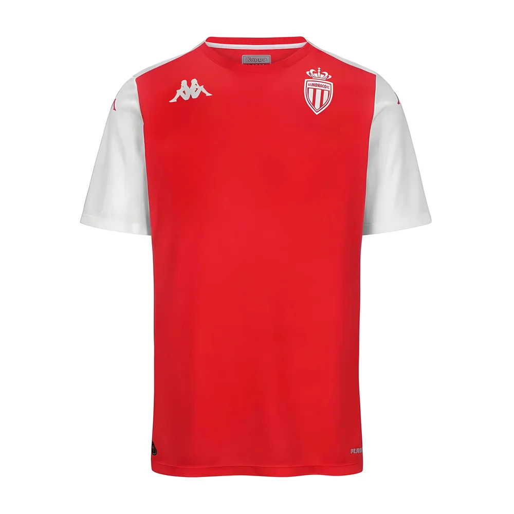 '24-'25 As Monaco Player Training Shirt (Red) Polyester Made By: Kappa Men's Red Small
