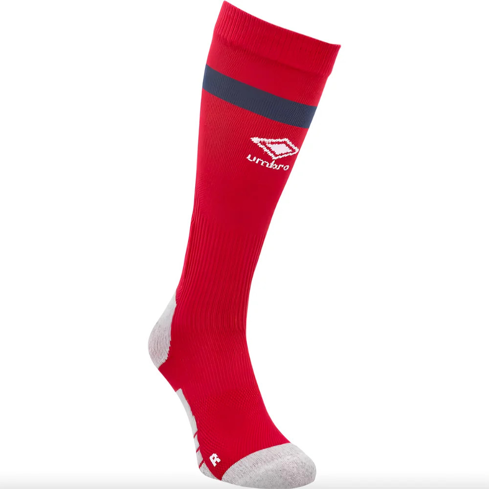'24-'25 England Rugby Alternate Mid-Calf Socks (Red) Polyester Azerbaijan Made By: Umbro Men's Red Medium
