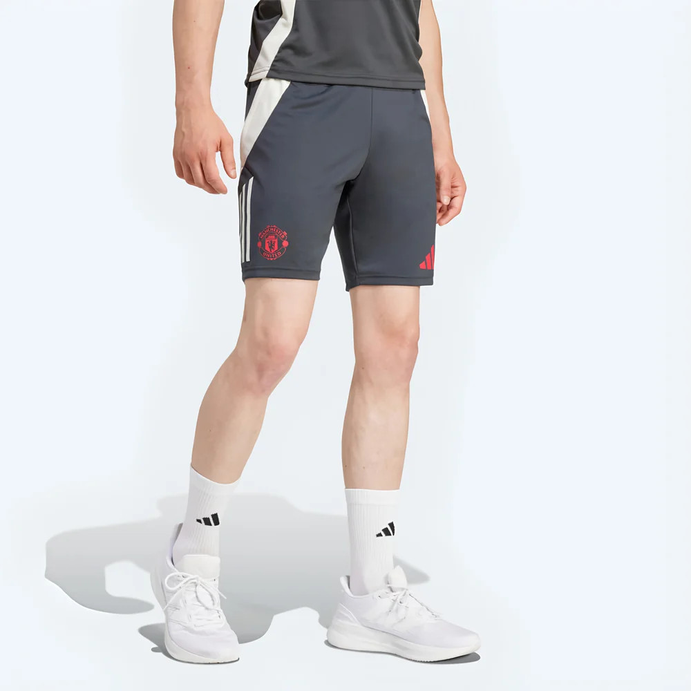 '24-'25 Man Utd Eu Training Shorts (Carbon) Polyester Manchester United Made By: Adidas Men's Black 42 Waist