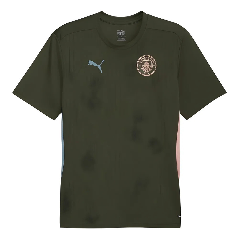 '24-'25 Man City Training Shirt (Myrtle) Polyester Manchester City Made By: Puma Men's Green Medium