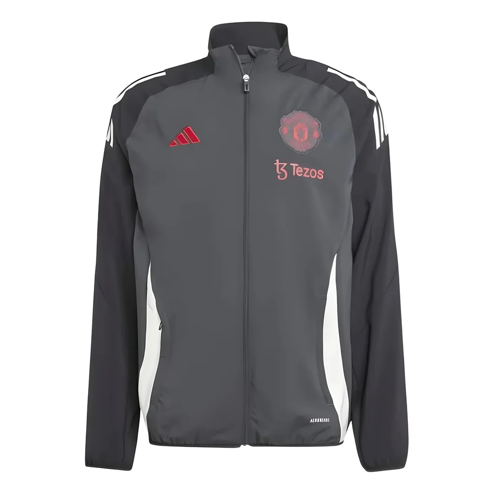 ’24-’25 Man Utd EU Presentation Jacket (Carbon) Men’s Grey Polyester Manchester United Made By: Adidas ’24-’25 Man Utd EU Presentation Jacket (Carbon) Men’s Grey Polyester Manchester United Made By: Adidas