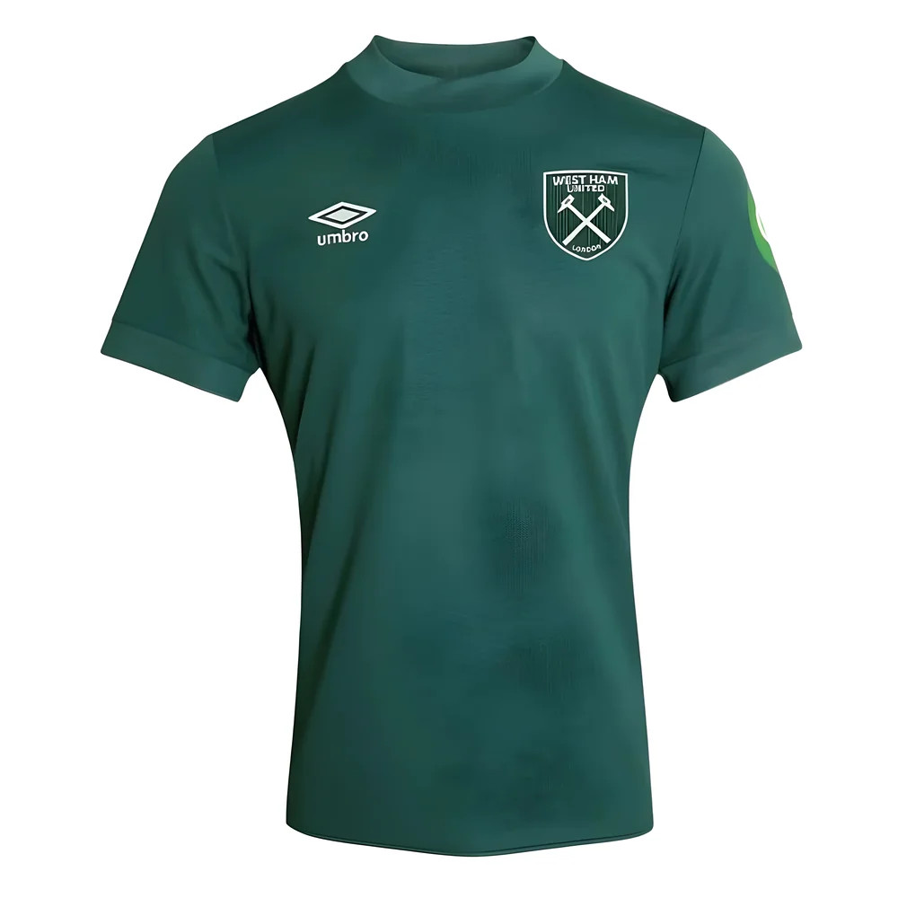 '24-'25 West Ham Goalkeeper Shirt (Green) - Kids Polyester Made By: Umbro Unisex Kids Green Small
