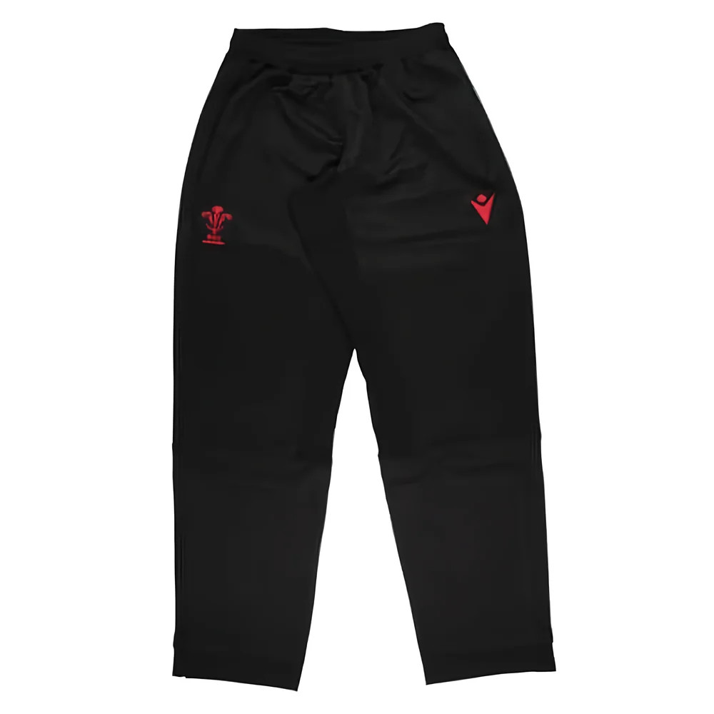 '24-'25 Wales Rugby Contact Training Pants (Black) Polyester Azerbaijan Made By: Macron Men's Black 3XL