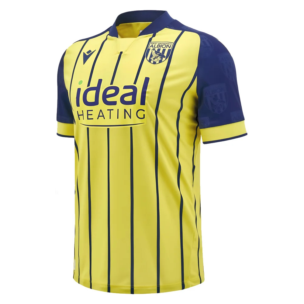 '24-'25 West Brom Wba Albion Away Shirt Polyester Made By: Macron Men's Yellow 3XL