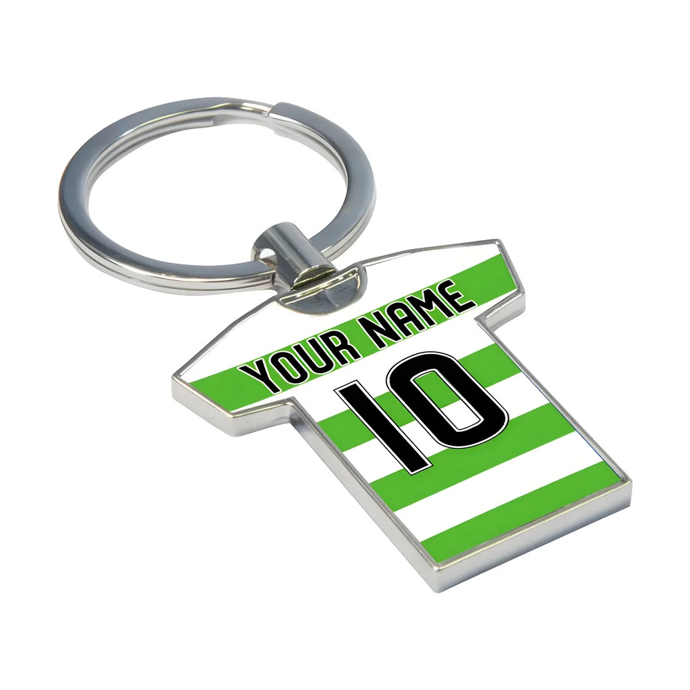 Personalised Celtic Key Ring Adults One Size Polyester Uksoccershop Unisex White