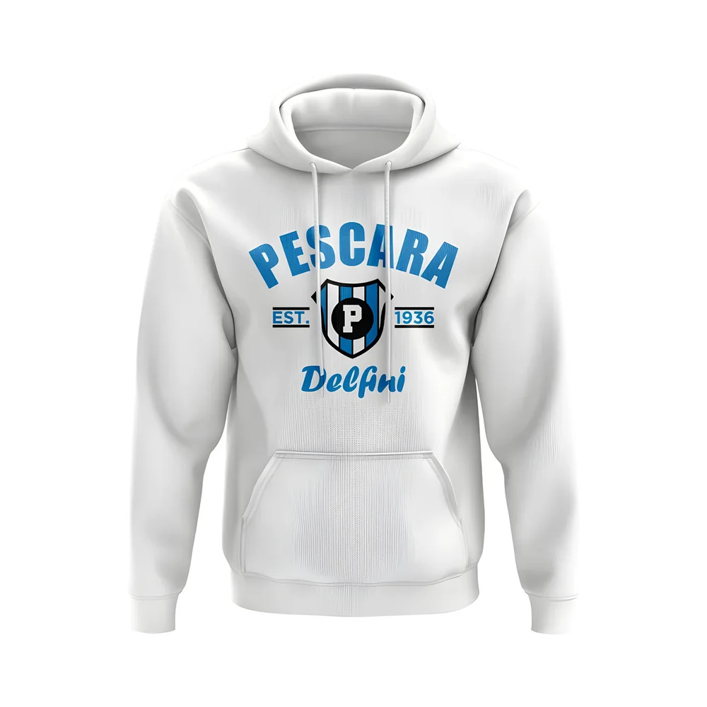 Pescara Established Football Hoody (White) Polyester Uksoccershop Men's White Xxl