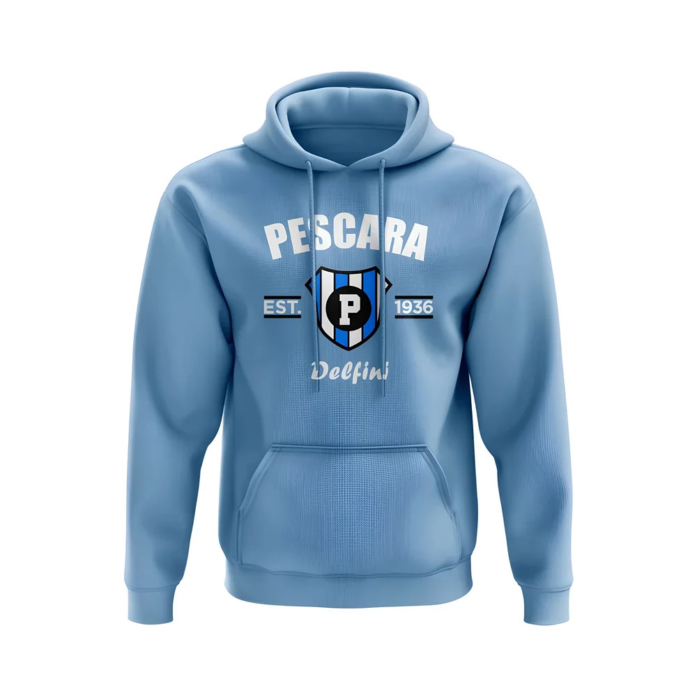 Pescara Established Hoody (Sky) Polyester Uksoccershop Men's Sky Blue Xxl