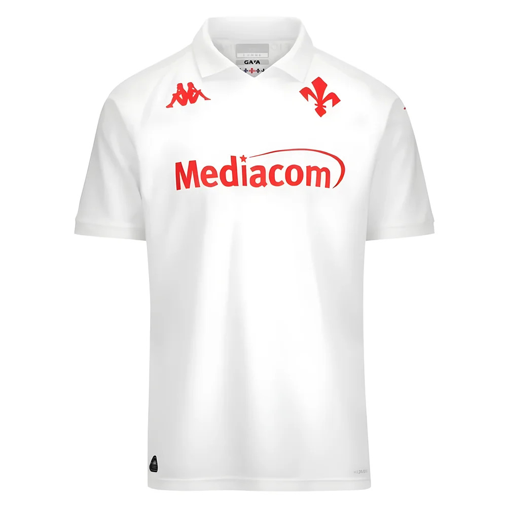 '24-'25 Fiorentina Away Shirt Polyester Made By: Kappa Men's White Medium