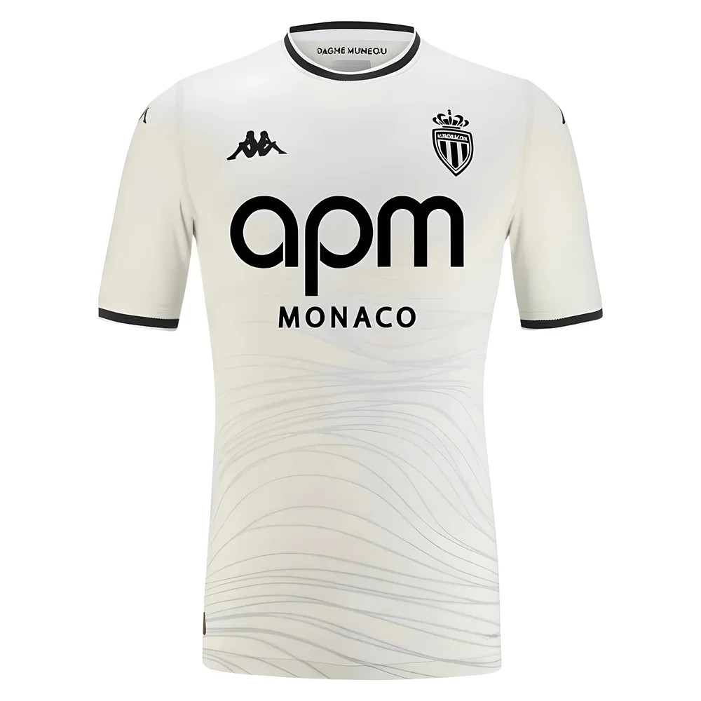 '24-'25 As Monaco Third Shirt Polyester Made By: Kappa Men's White 3XL