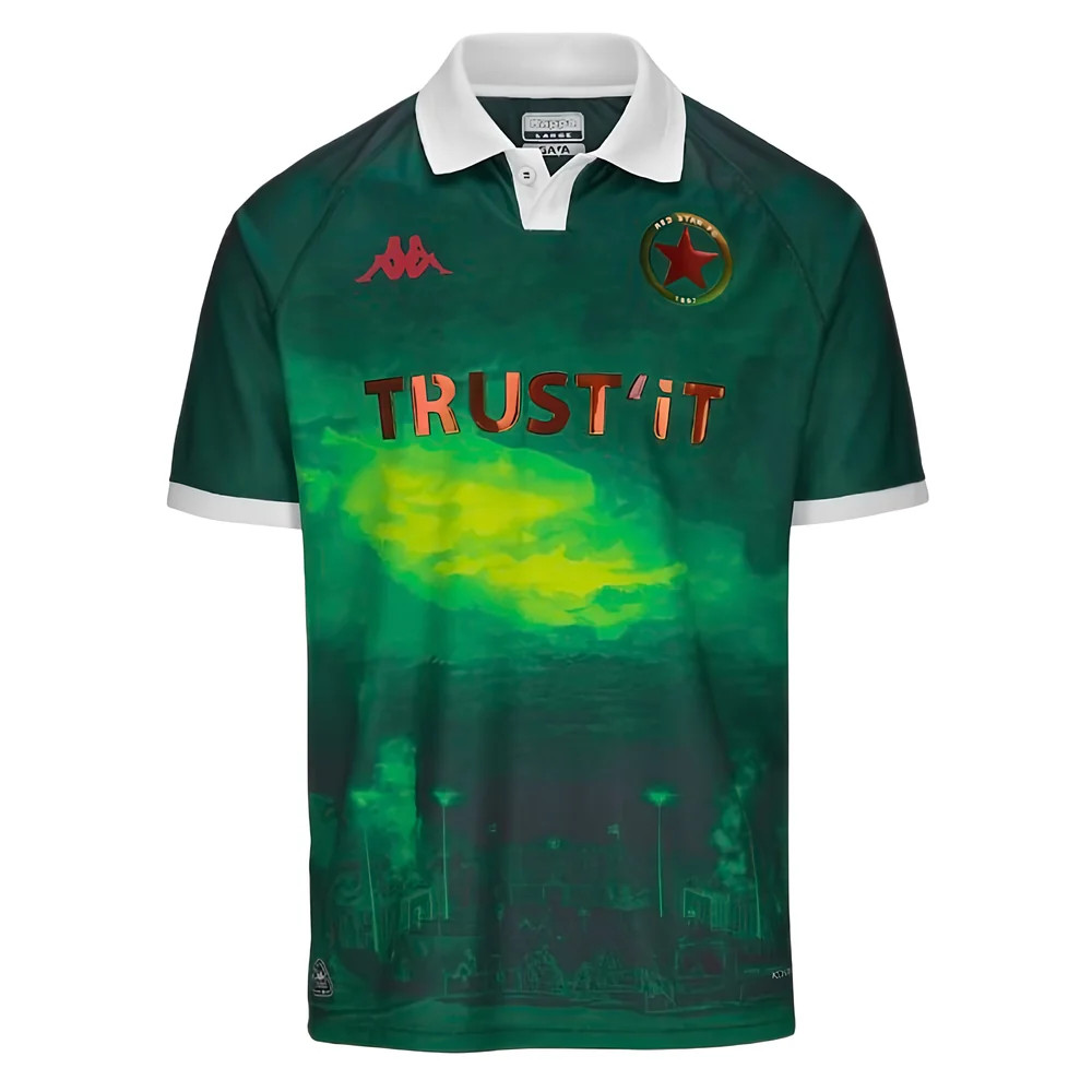'24-'25 Star Paris Away Shirt Polyester Made By: Kappa Men's Red Small