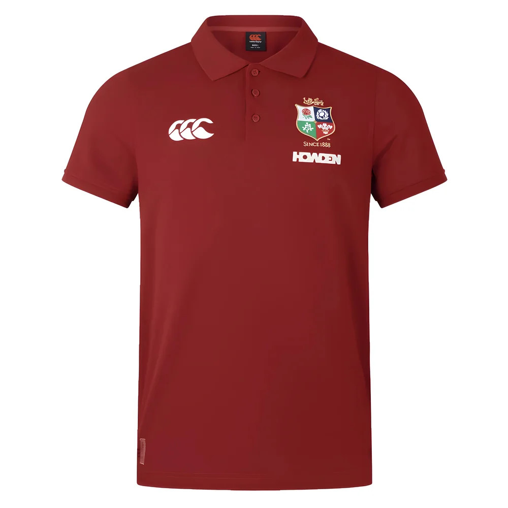 '24-'25 British & Irish Lions Pique Polo Shirt (Red) Polyester Made By: Canterbury Men's Red Medium
