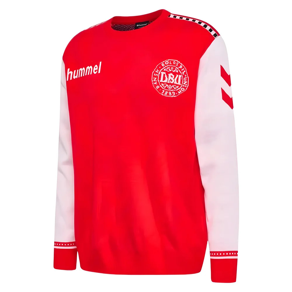 '24-'25 Denmark Fan 96 Christmas Jumper (Red) Polyester Made By: Hummel Men's Red Xxl