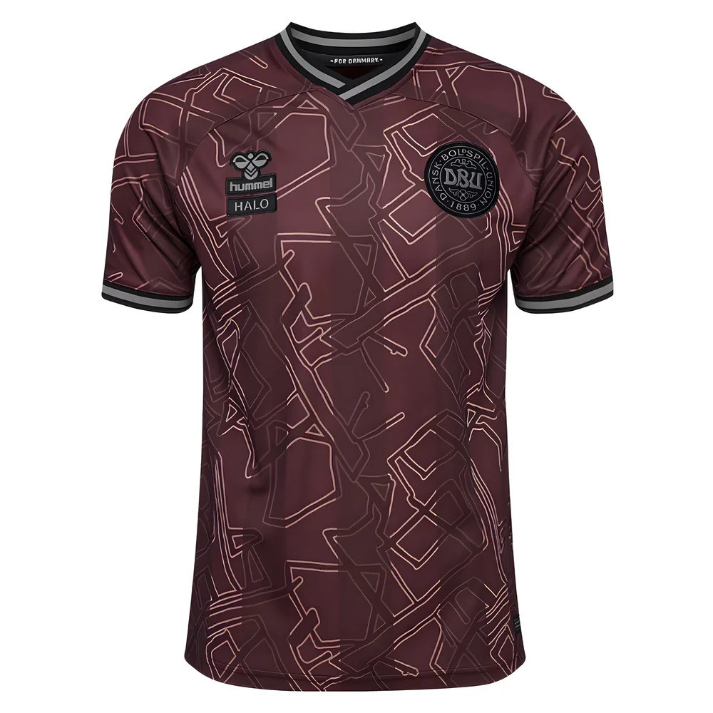 '24-'25 Denmark Special Edition Hummel X Halo Ss Shirt Polyester Men's Maroon 4XL
