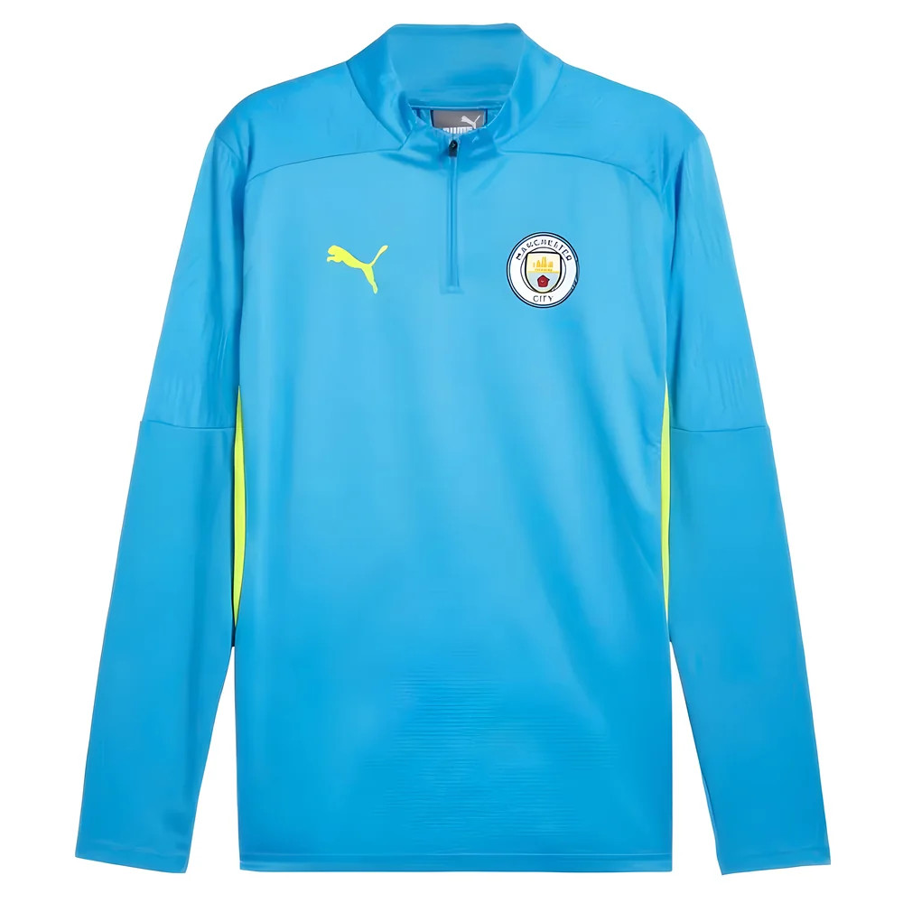 '24-'25 Man City Training 1/4 Zip Top (Magic ) Polyester Manchester City Made By: Puma Men's Blue Extra Large