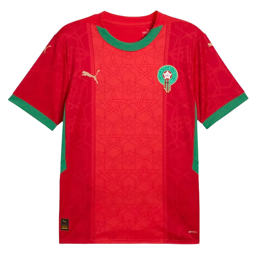 '24-'25 Morocco Home Shirt Polyester Made By: Puma Men's Red Medium