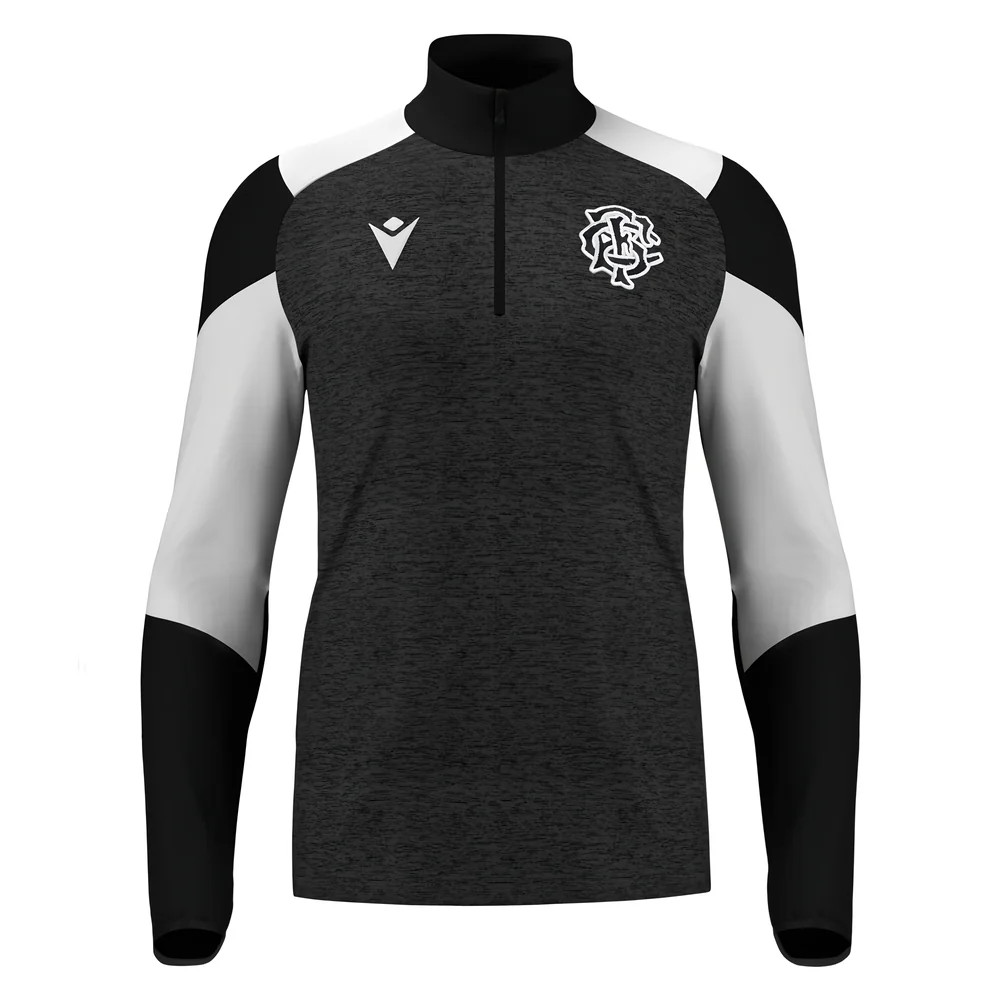 2025 Barbarians Rugby 1/4 Zip Trianing Top (Black) Polyester Made By: Macron Men's Black Medium