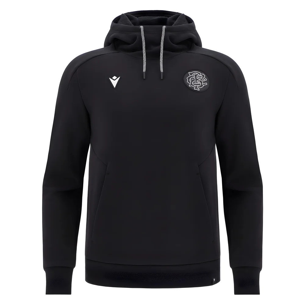 2025 Barbarians Rugby Ath Hoody (Black) Polyester Made By: Macron Men's Black Medium