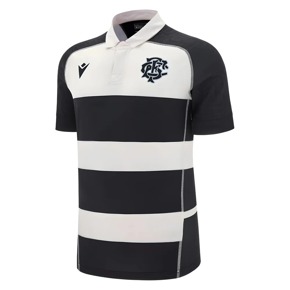 2025 Barbarians Home Body Rugby Replica Shirt Polyester Made By: Macron Men's Black Large
