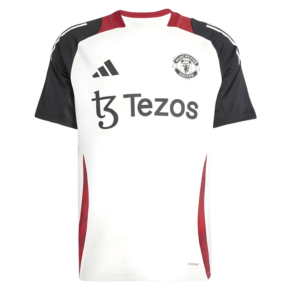 '24-'25 Man Utd Training Jersey (Off ) Polyester Manchester United Made By: Adidas Men's White Extra Small