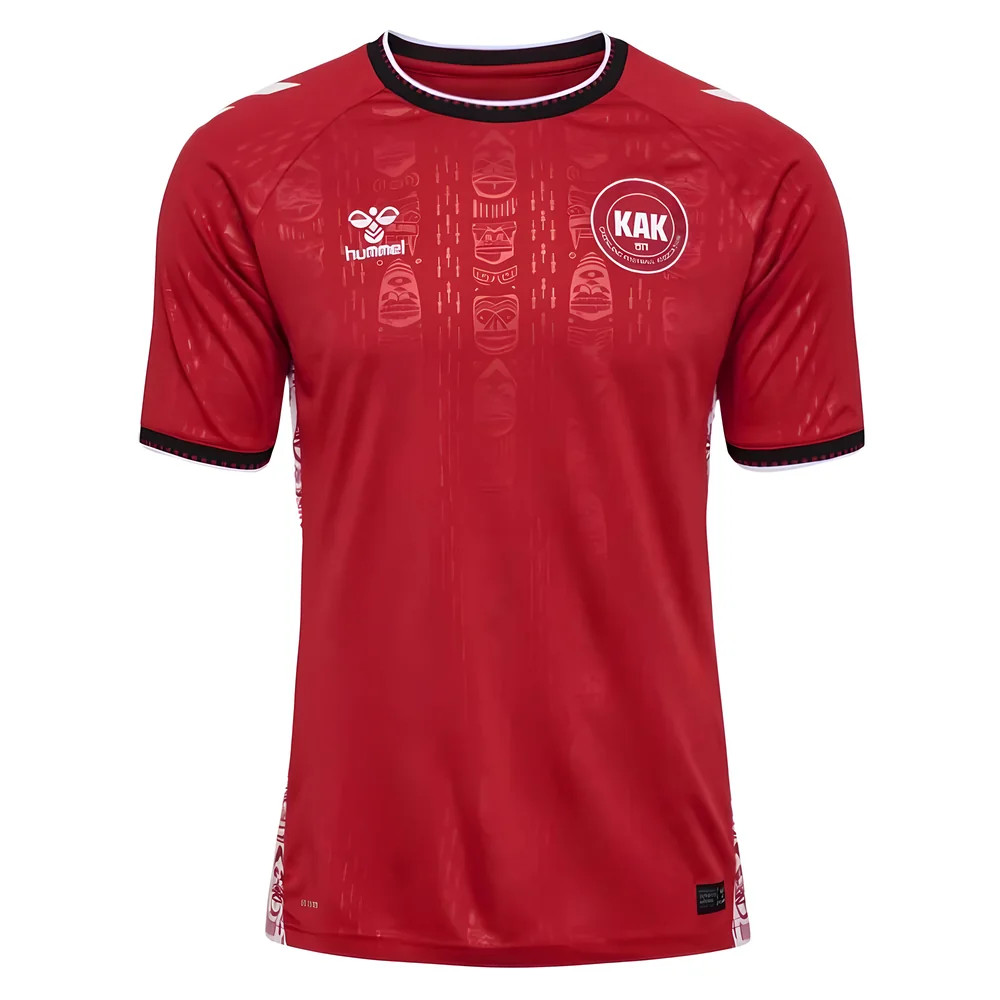 '24-'25 Greenland Home Shirt Polyester Made By: Hummel Men's Red 3XL