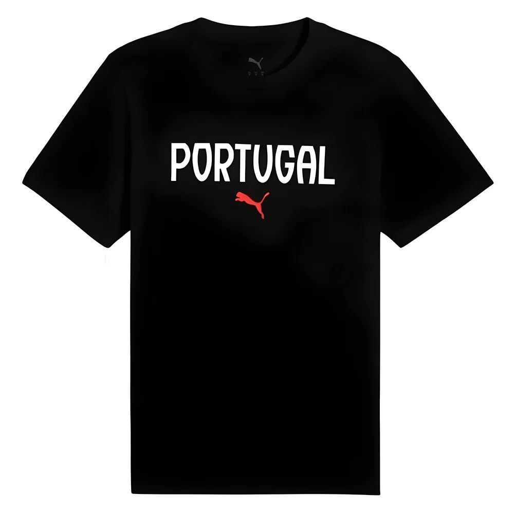 '25-'26 Portugal Ftblnrgy Tee (Black) Polyester Made By: Puma Men's Black 3XL