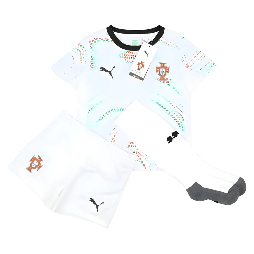 '25-'26 Portugal Away Mini Kit Toddler's Polyester Made By: Puma Unisex Toddler White 3-4 Toddler