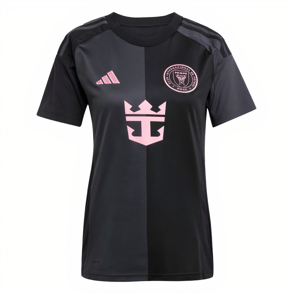 '25-'26 Inter Miami Away Shirt () Polyester Made By: Adidas Women's Black Xxl
