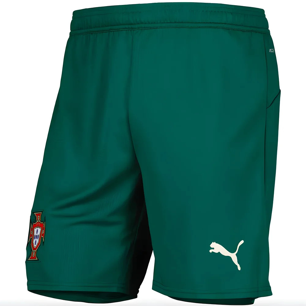 '25-'26 Portugal Home Shorts (Green) Polyester Made By: Puma Men's Green Large