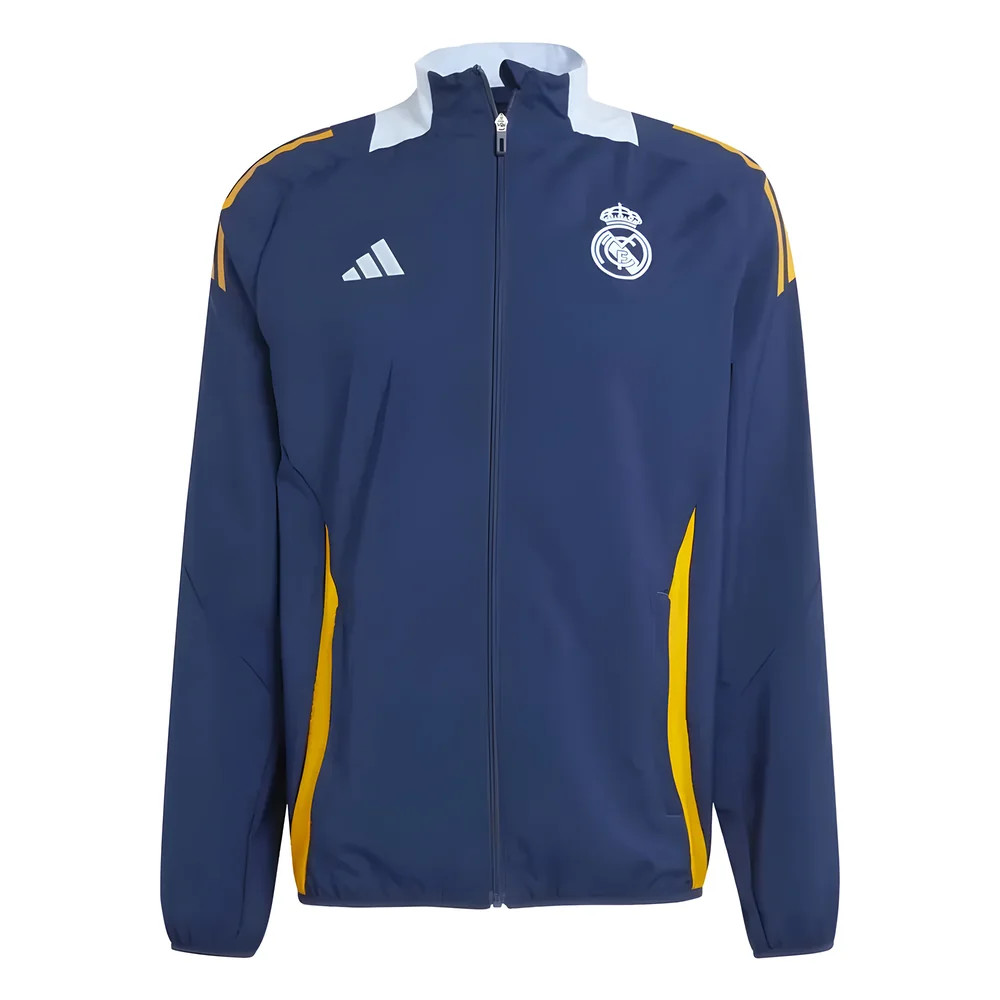 '24-'25 Real Madrid Presentation Jacket (Navy) Polyester Made By: Adidas Men's Navy Large