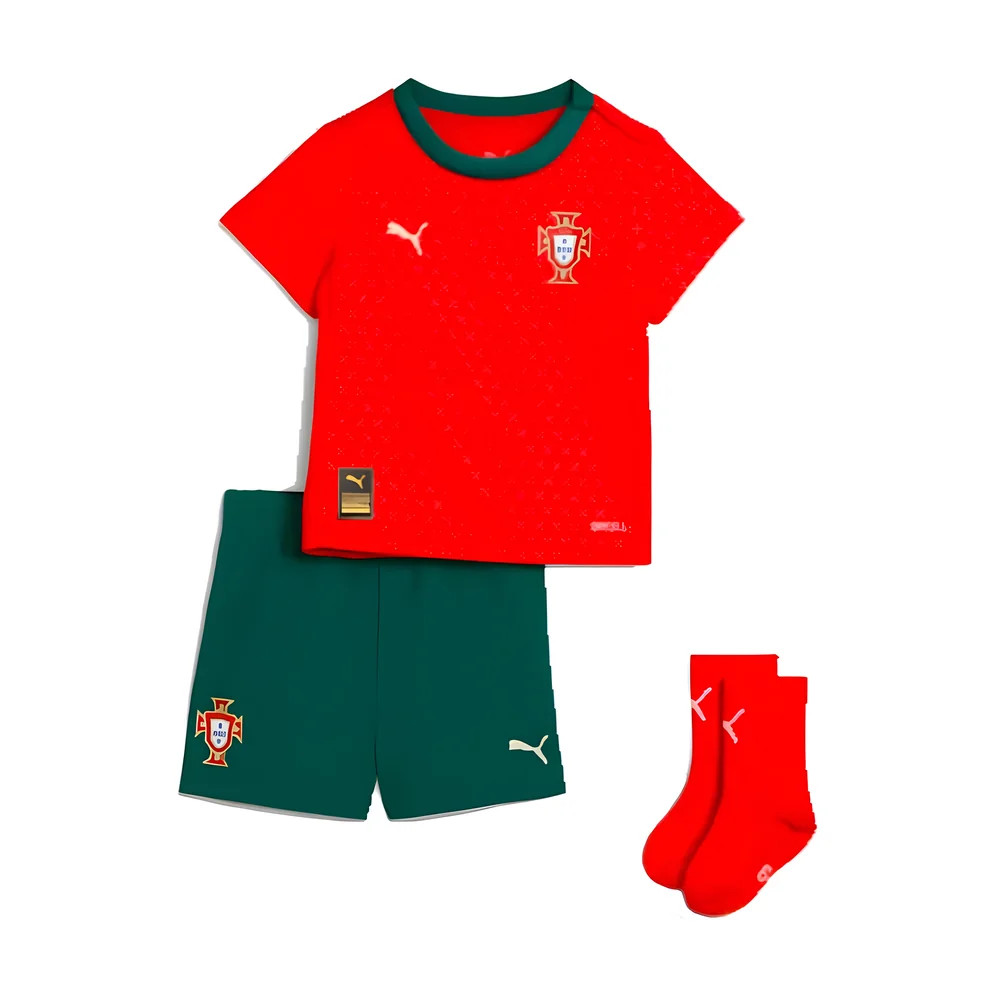 '25-'26 Portugal Home Baby Kit Toddler's Polyester Made By: Puma Unisex Toddler Red 6-9 Mo