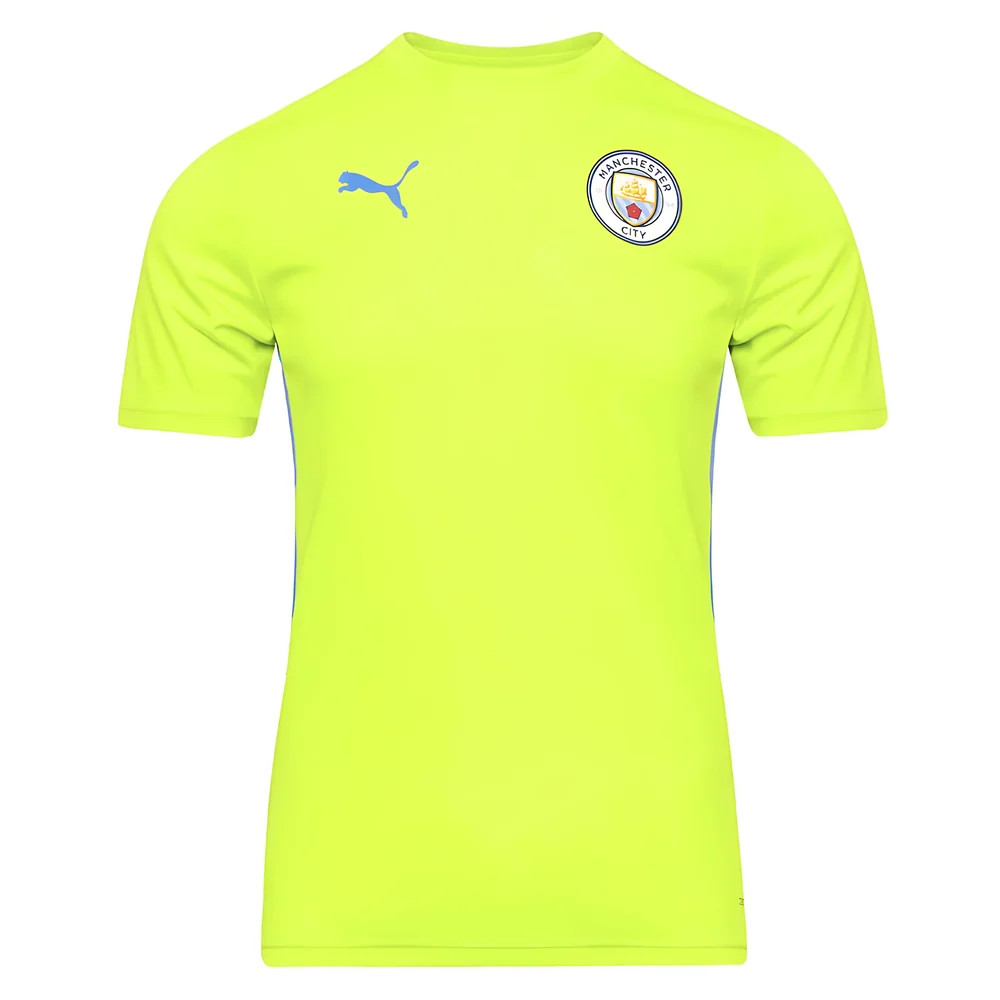 '24-'25 Man City Training Shirt ( Glow) Polyester Manchester City Made By: Puma Men's Yellow Xxl