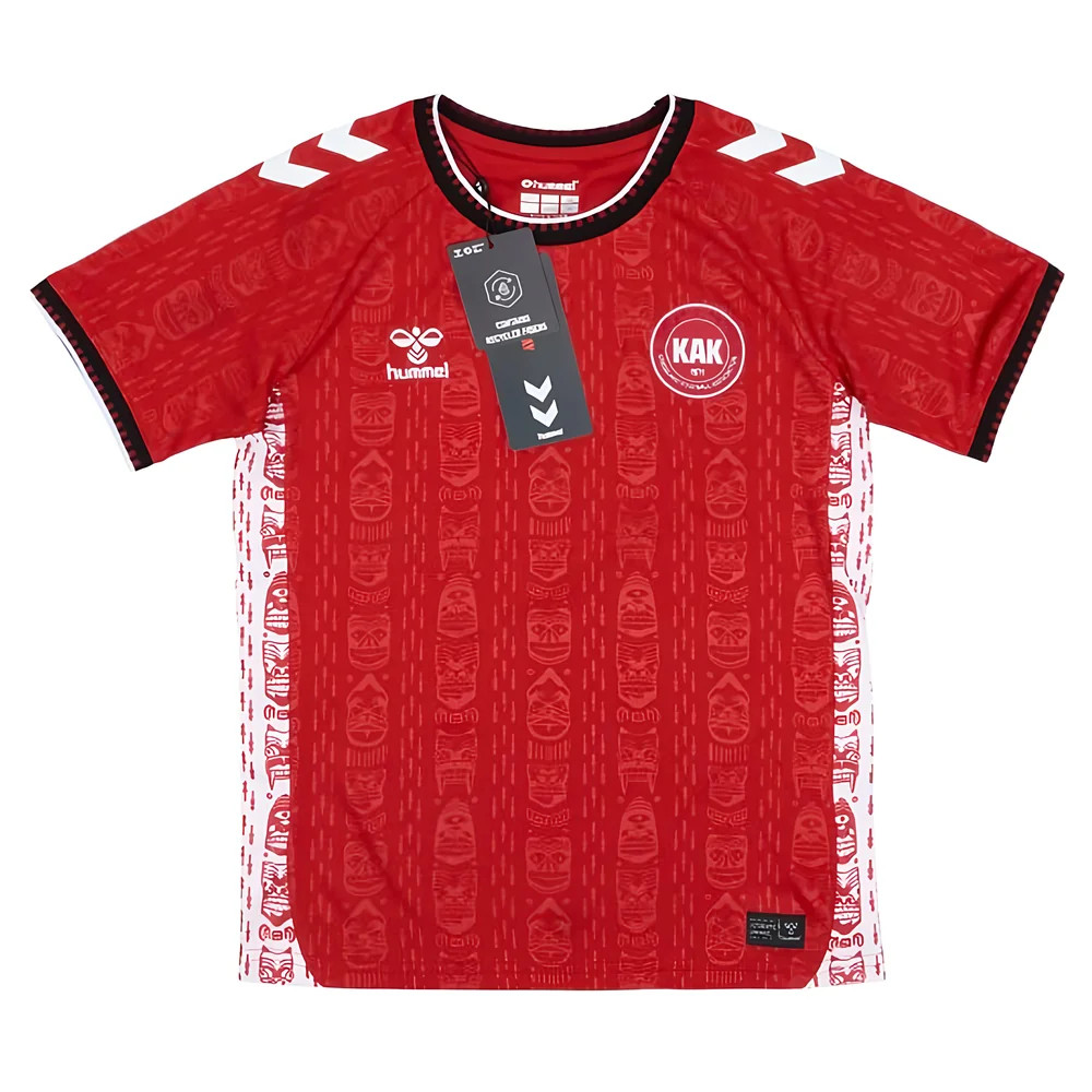 '25-'26 Greenland Home Shirt (Kids) Polyester Made By: Hummel Unisex Kids Red Medium