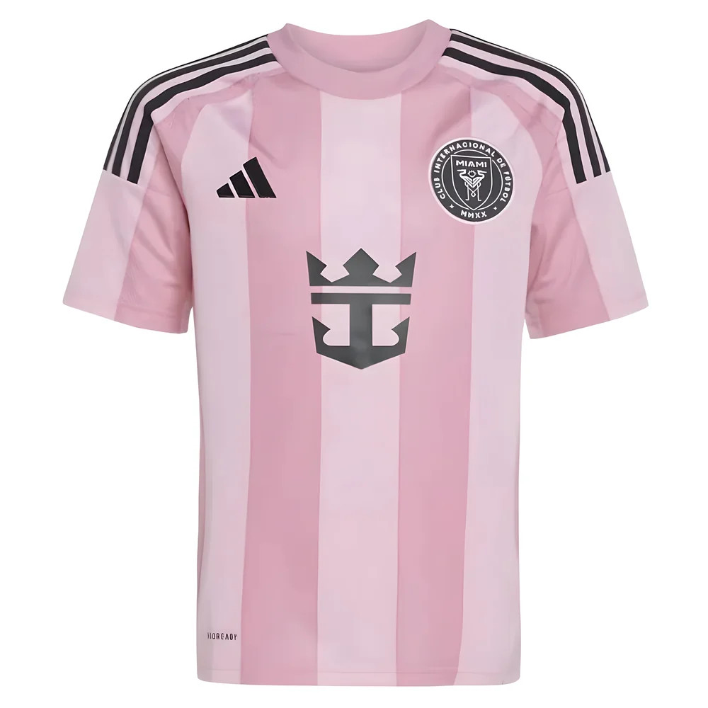 '25-'26 Inter Miami Home Shirt (Kids) 11-12 Polyester Made By: Adidas Unisex Kids Pink Size 13-14