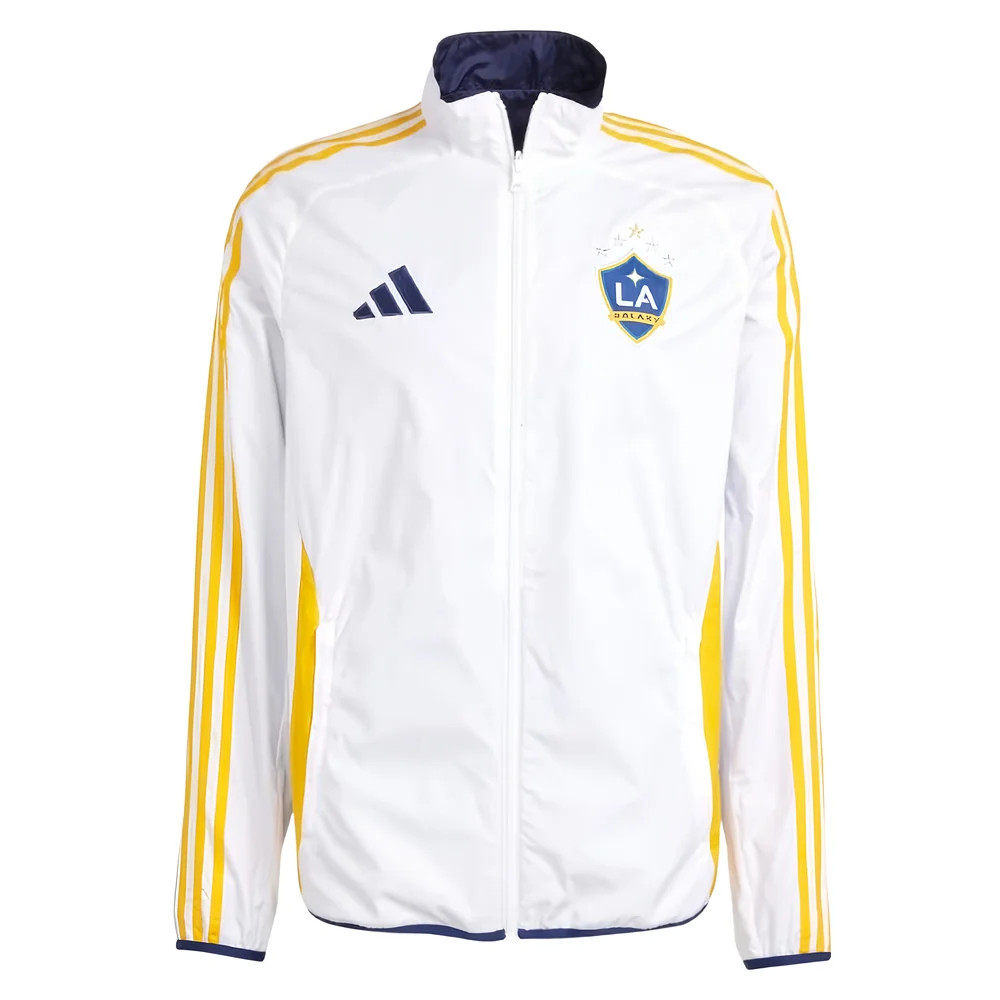 '25-'26 La Galaxy Reversible Anthem Jacket Polyester Made By: Adidas Men's White Medium