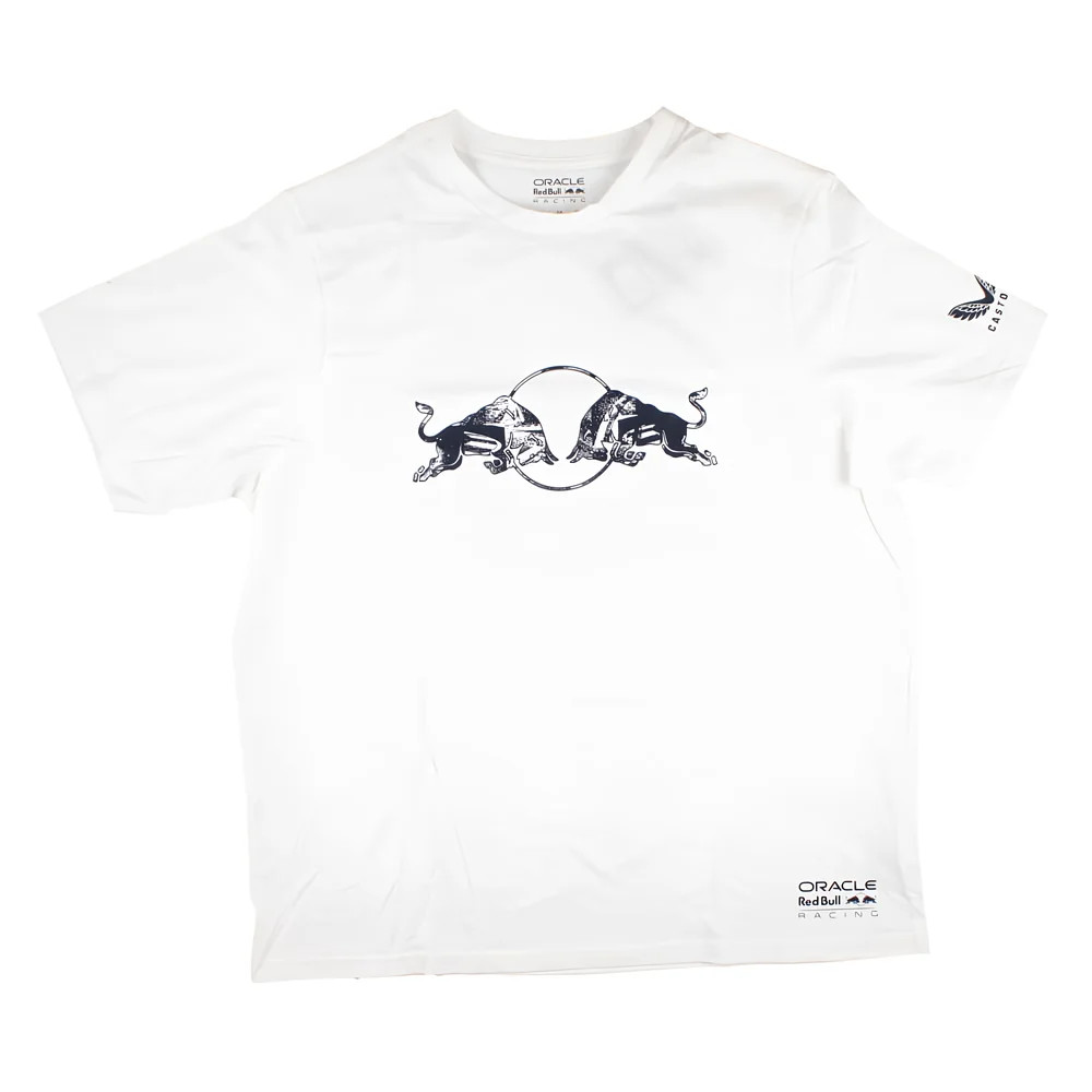 2025 Bull Racing Graphic Bull T-Shirt (White) Polyester Made By: Castore Men's Red 3XL