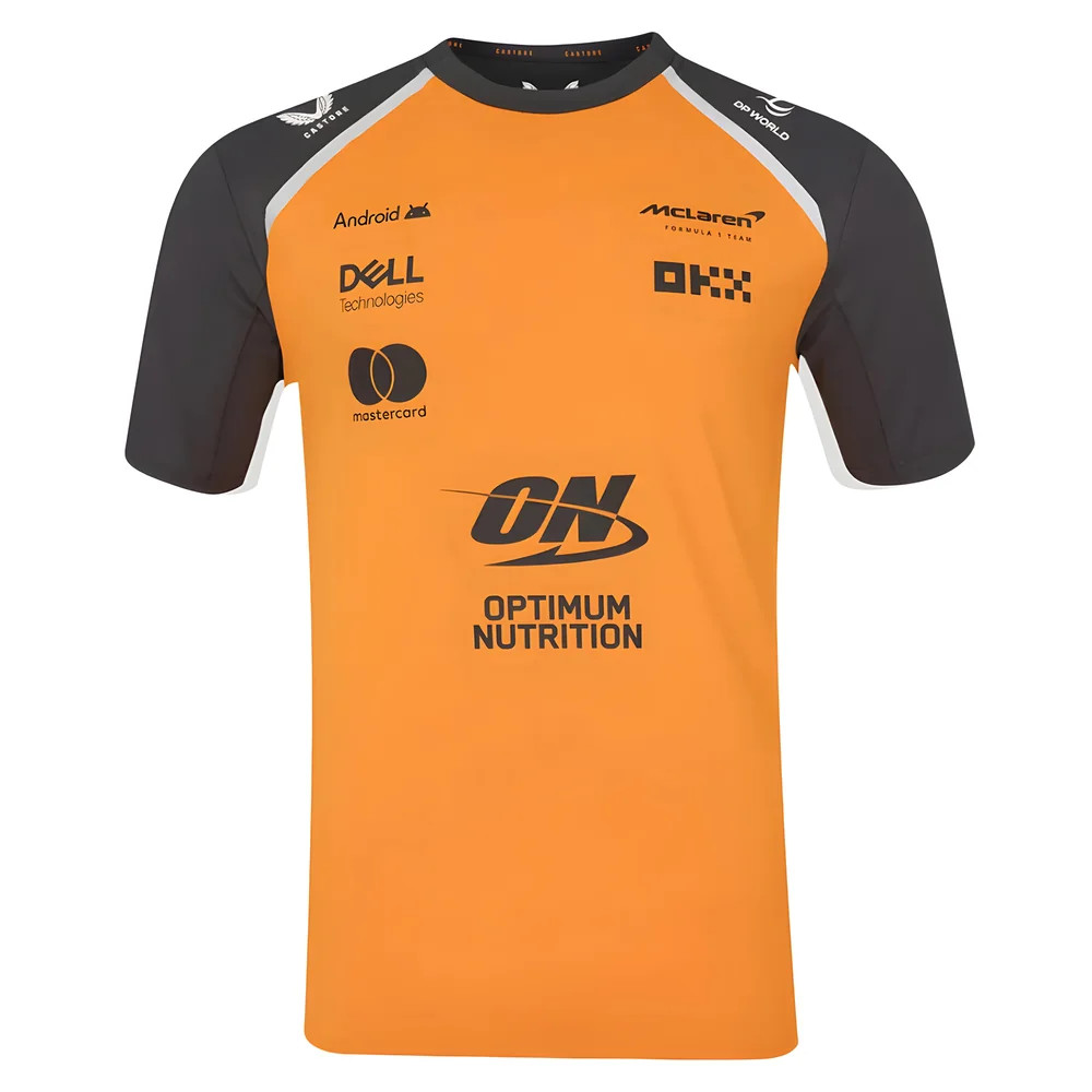 2025 Mclaren F1 Team Set Up T-Shirt (Autumn Glory) Polyester Made By: Castore Men's Orange Xxl