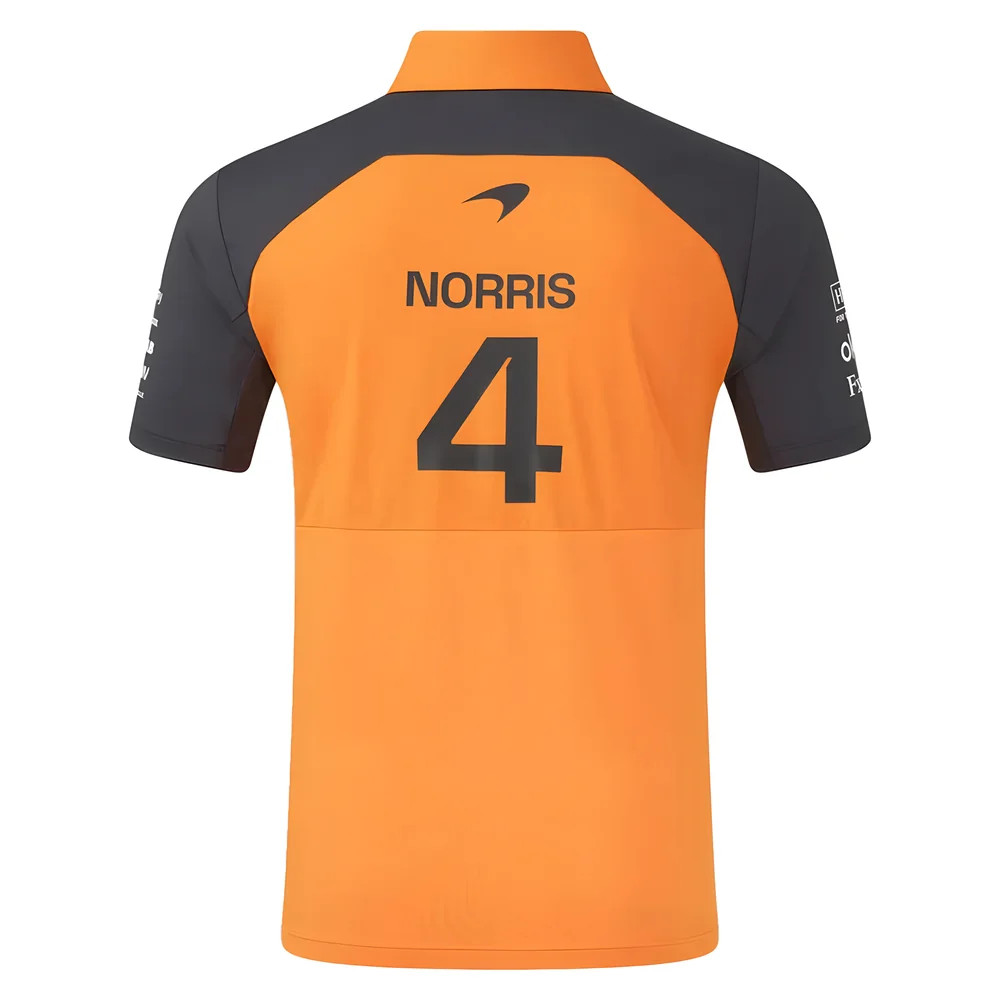 2025 Mclaren F1 Team Polo Shirt Lando Norris (Autumn Glory) Polyester Made By: Castore Men's Orange Extra Large