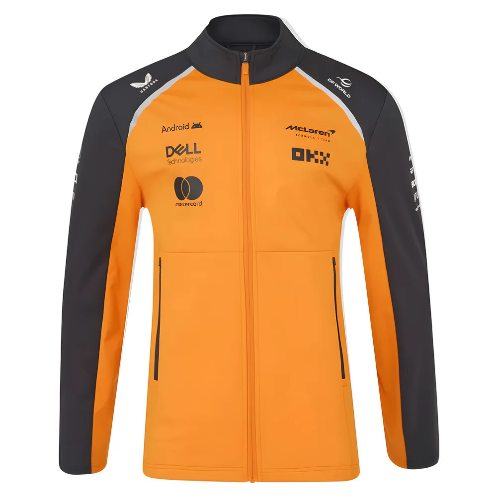 2025 Mclaren F1 Team Soft Shell Jacket (Autumn Glory) Polyester Made By: Castore Men's Orange Xxl