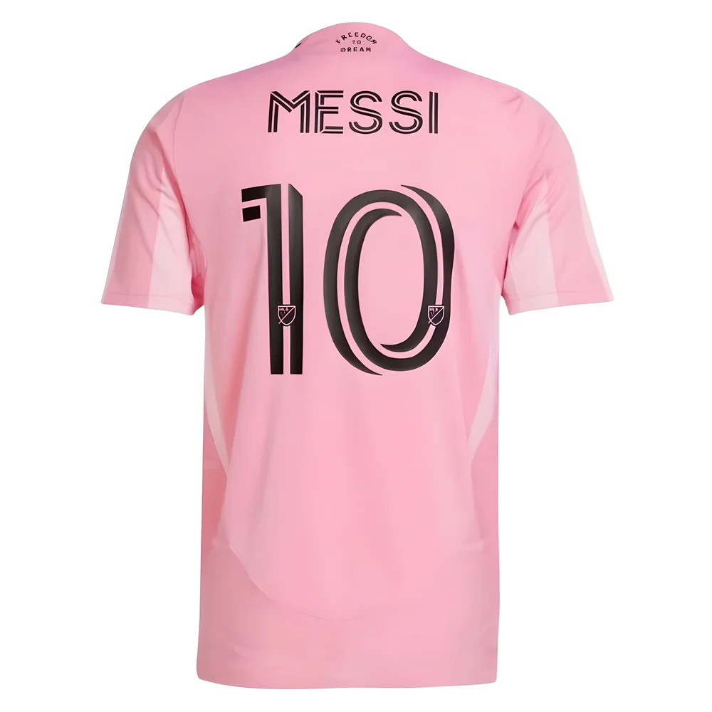 '25-'26 Inter Miami Lionel Messi Authentic Home Shirt Polyester Made By: Adidas Men's Pink Large